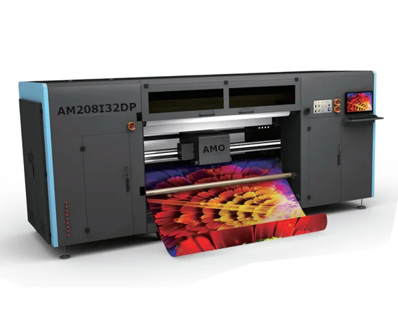 Double Side Print Inkjet Printer AM208I32DP for Textile Flag Material with 8 heads i3200